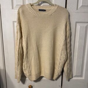 Victoria Leland - Cable Knit Long Sleeve Sweater - Size L/XL